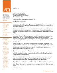 Associated Oregon Industries Re: Overtime Reform and Enhancement Act July 19, 2016 July 19, 2016 Page 2