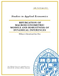 Bifurcation of Macroeconometric Models and Robustness of Dynamical Inferences
