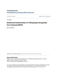 Biochemical Characterization of 2-Nitropropane Dioxygenase from Hansenula MRAKII