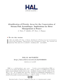 Identification of Priority Areas for the Conservation of Stream Fish Assemblages: Implications for River Management in France A
