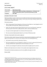 Key Commitments ANNEX PART 1 Page 1 of 1 Key Commitments