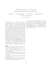Linked Decompositions of Networks and the Power of Choice in Polya Urns