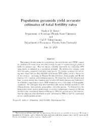 Population Pyramids Yield Accurate Estimates of Total Fertility Rates