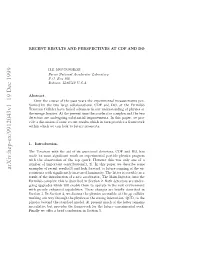 Recent Results and Perspectives at CDF and D0