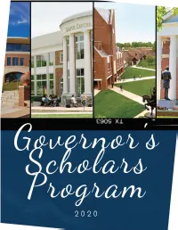 2020 GSP Scholars