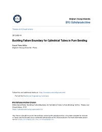 Buckling Failure Boundary for Cylindrical Tubes in Pure Bending