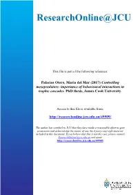 Controlling Mesopredators: Importance of Behavioural Interactions in Trophic Cascades