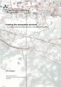 Grading the Ecosystem Services an Analyze of the Ecosystem Services in the Public Parks of Tokyo