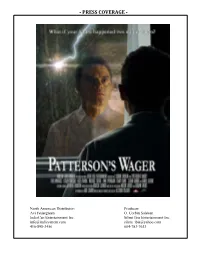 Patterson's Wager Press Coverage
