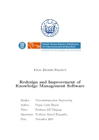 Redesign and Improvement of Knowledge Management Software