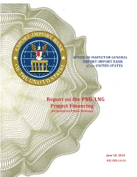 Report on the PNG LNG Project Financing (Redacted for Public Release)