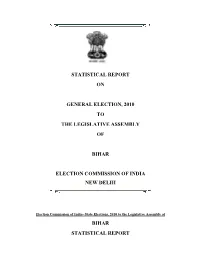 Statistical Report on General Election, 2010 To