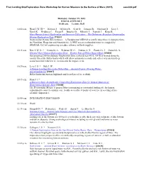 Thursday, October 29, 2015 HIGH-LATITUDE I 10:00 A.M. Lecture Hall