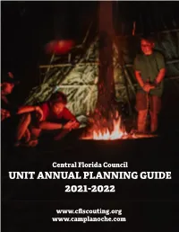 Unit Annual Planning Guide 2021-2022