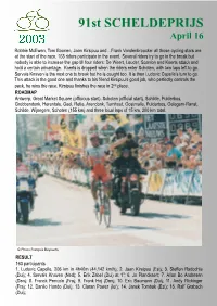 91St SCHELDEPRIJS April 16
