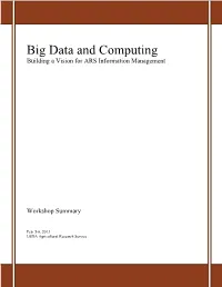 Big Data and Computing Building a Vision for ARS Information Management
