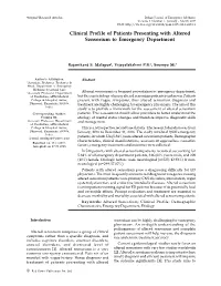 Clinical Profile of Patients Presenting with Altered Sensorium to Emergency Department