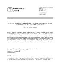 Elml, the E-Lesson Markup Language: Developing Sustainable E-Learning Content Using an Open Source XML Framework