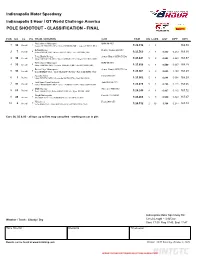 Pole Shootout - Classification - Final