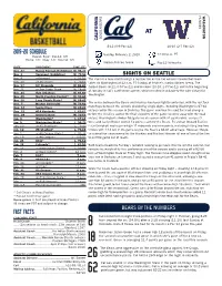 2019-20 Schedule Fast Facts Bears by the Numbers