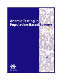 Anemia Testing in Population-Based Surveys