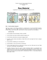 Assignment 4: Raw Material