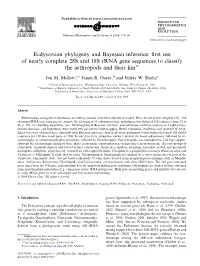 Ecdysozoan Phylogeny and Bayesian Inference: First Use of Nearly Complete 28S and 18S Rrna Gene Sequences to Classify the Arthro