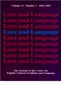 Incest in Ballads: the Availability of Cultural Meaning EBEOGU, AFAM N