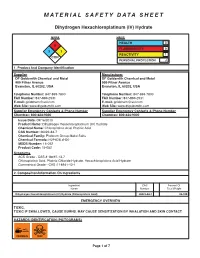 Material Safety Data Sheet