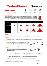 Tetrahedral Numbers