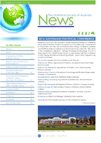 The Statistical Society of Australia in This Issue