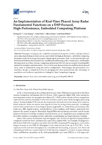 An Implementation of Real-Time Phased Array Radar Fundamental Functions on a DSP-Focused, High-Performance, Embedded Computing Platform