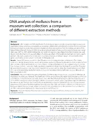 DNA Analysis of Molluscs from a Museum Wet Collection: a Comparison of Different Extraction Methods Katharina Jaksch1,2* , Anita Eschner3, Thomas V