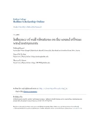 Influence of Wall Vibrations on the Sound of Brass Wind Instruments