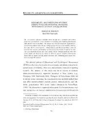 Reliability and Generalization Studies Reliability