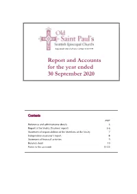 Report and Accounts for the Year Ended 30 September 2020