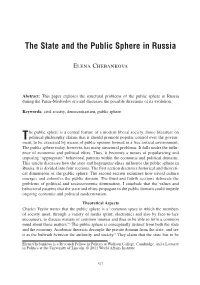 The State and the Public Sphere in Russia