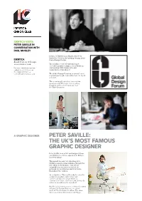 Peter Saville: the Uk's Most Famous Graphic Designer