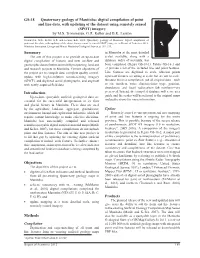 Quaternary Geology of Manitoba: Digital Compilation of Point and Line Data, with Updating of the Dataset Using Remotely Sensed (SPOT) Imagery by M.S
