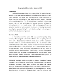 1 Geographical Information Systems (GIS)