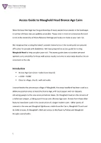Access Guide to Maughold Head Bronze Age Cairn