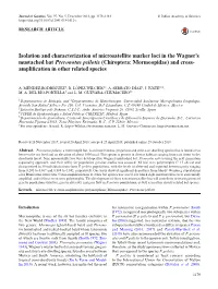 Isolation and Characterization of Microsatellite Marker Loci in The