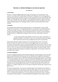 Remarks on Artificial Intelligence and Rational Optimism