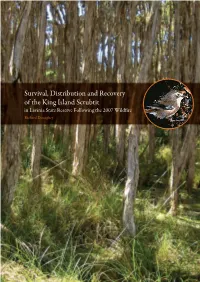 Survival, Distribution and Recovery of the King Island Scrubtit in Lavinia State Reserve Following the 2007 Wildfire