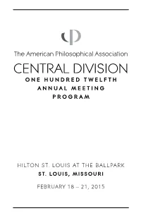 2015 Central Division Meeting Program