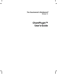 Chemplugin™ User's Guide