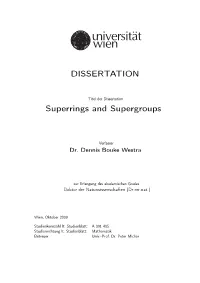 Dissertation Superrings and Supergroups