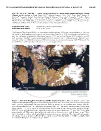 HAUGHTON-MARS PROJECT: Lessons for the Selection of a Landing Site/Exploration Zone for Human Missions to the Surface of Mars