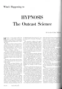 HYPNOSIS the Outcast Science