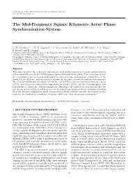 The Mid-Frequency Square Kilometre Array Phase Synchronisation System